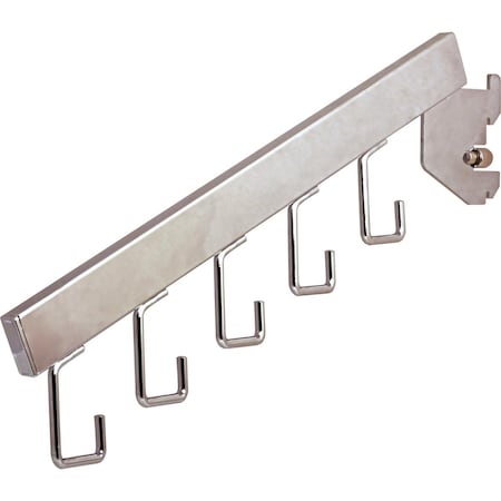 Amko 5-Hook Waterfall For 1 In. Slot On 2 In. Center, Chrome RR/5H-CH